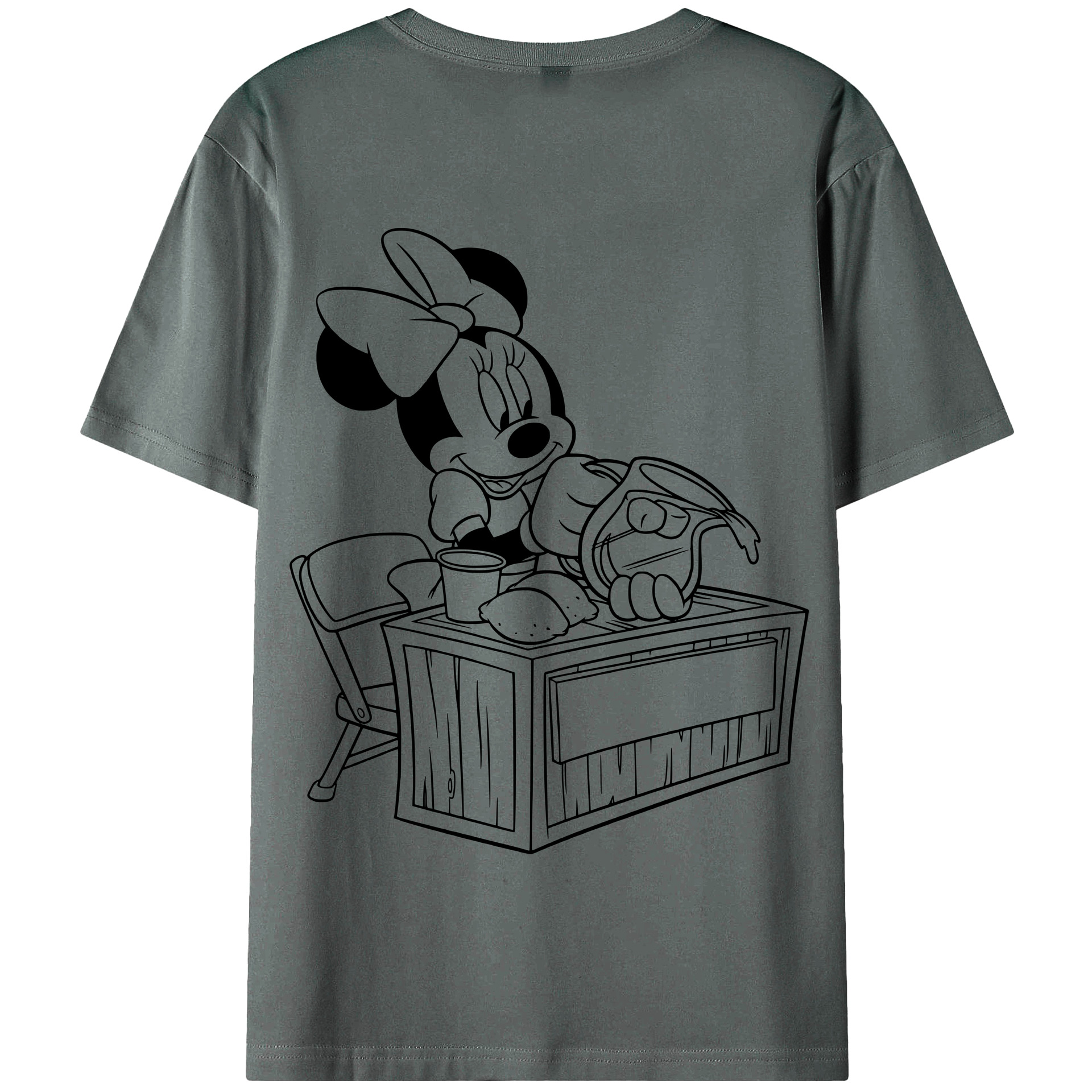 （画像用） ミッキーマウス Mickey Mouse 綿100％半袖Tシャツ（背面プリント）